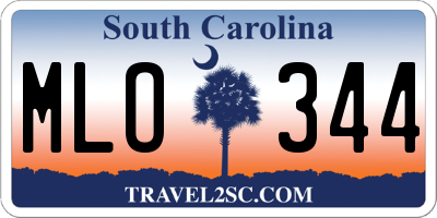 SC license plate MLO344