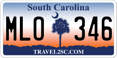 SC license plate MLO346