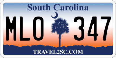 SC license plate MLO347