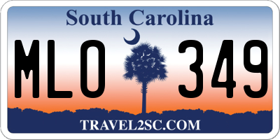 SC license plate MLO349