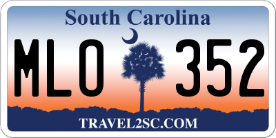 SC license plate MLO352