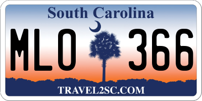 SC license plate MLO366