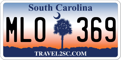 SC license plate MLO369