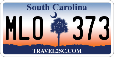 SC license plate MLO373