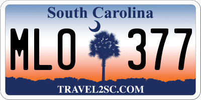 SC license plate MLO377