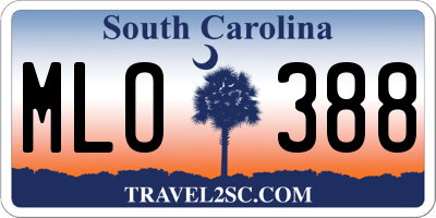 SC license plate MLO388