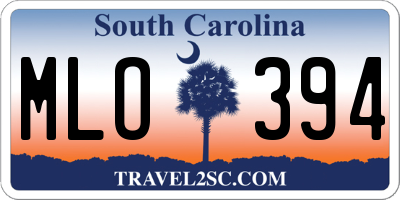SC license plate MLO394