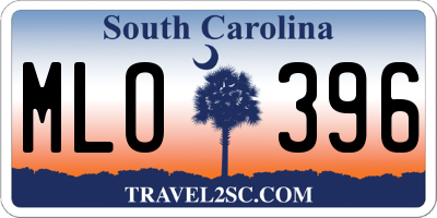 SC license plate MLO396