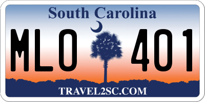 SC license plate MLO401