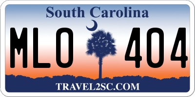 SC license plate MLO404