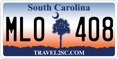SC license plate MLO408