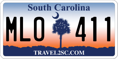 SC license plate MLO411