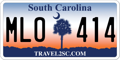 SC license plate MLO414