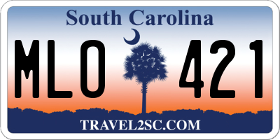 SC license plate MLO421