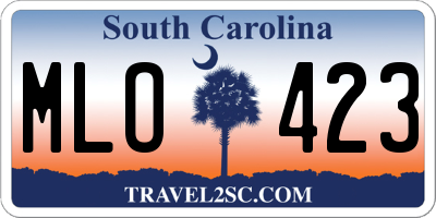 SC license plate MLO423
