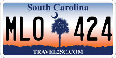 SC license plate MLO424