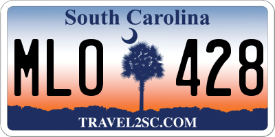 SC license plate MLO428