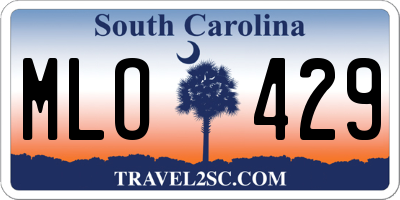 SC license plate MLO429