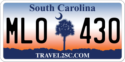 SC license plate MLO430