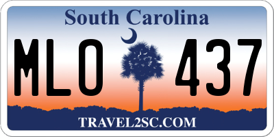 SC license plate MLO437