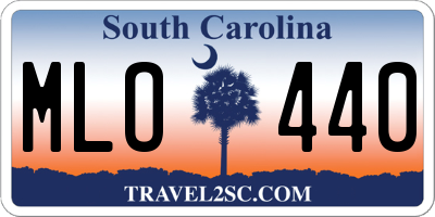 SC license plate MLO440