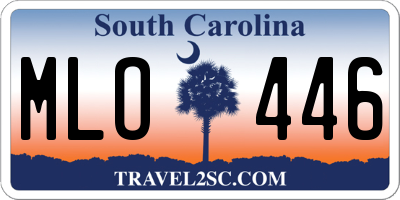 SC license plate MLO446