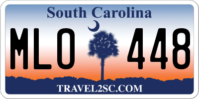 SC license plate MLO448