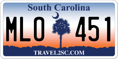 SC license plate MLO451