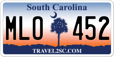 SC license plate MLO452
