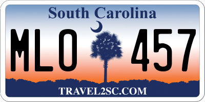 SC license plate MLO457