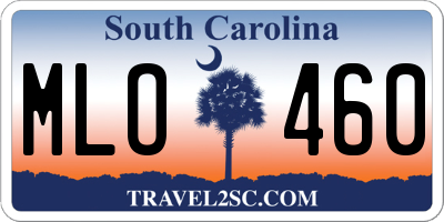 SC license plate MLO460