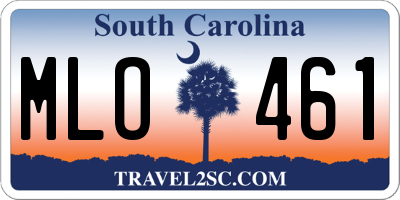 SC license plate MLO461