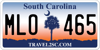 SC license plate MLO465