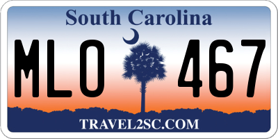 SC license plate MLO467