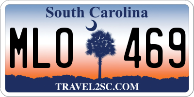 SC license plate MLO469