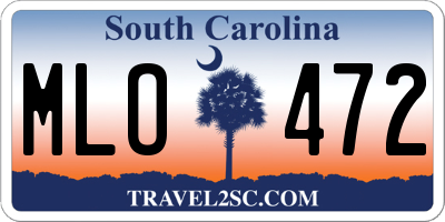 SC license plate MLO472