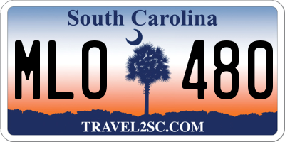 SC license plate MLO480