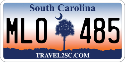 SC license plate MLO485