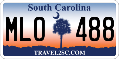 SC license plate MLO488