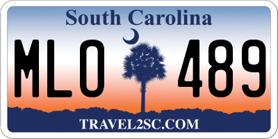 SC license plate MLO489