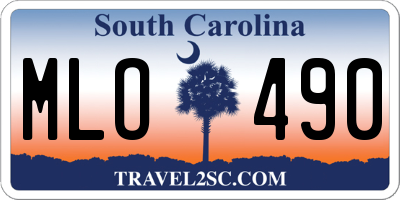 SC license plate MLO490