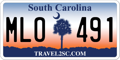 SC license plate MLO491