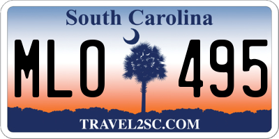 SC license plate MLO495