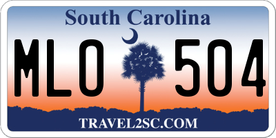 SC license plate MLO504