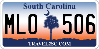 SC license plate MLO506