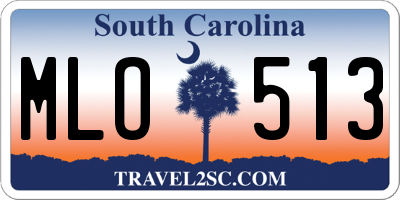 SC license plate MLO513