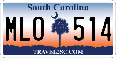 SC license plate MLO514