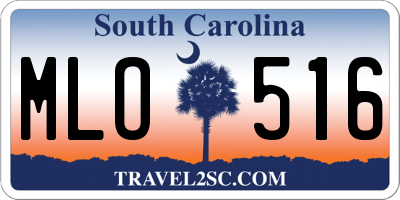 SC license plate MLO516