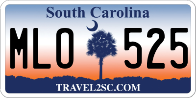 SC license plate MLO525