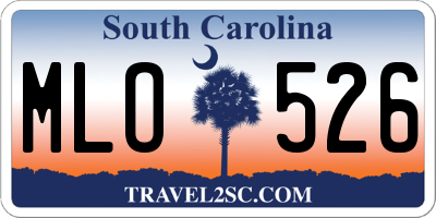 SC license plate MLO526